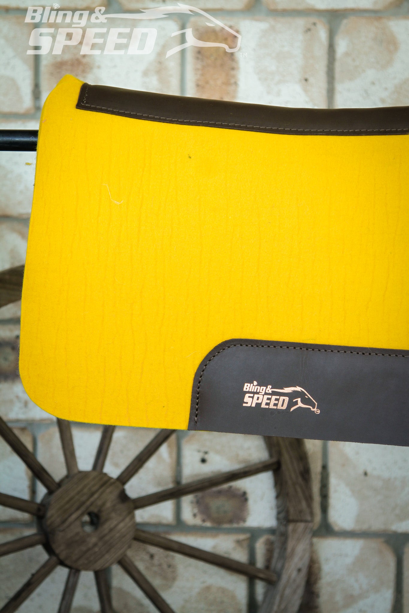 Standard Wither Relief - The Barrel Racer Merino Wool Felt Saddle Pad - Yellow