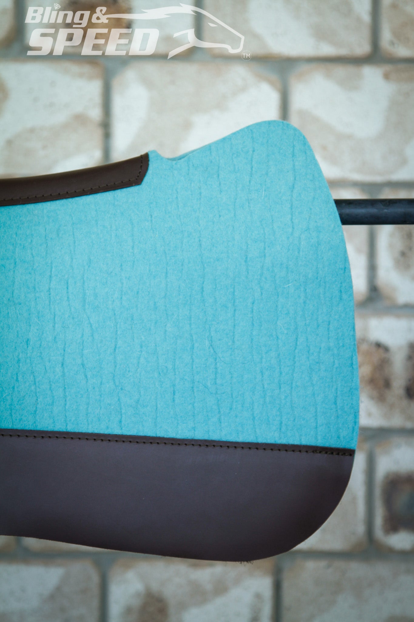 Turquoise Full Wither Relief - Round Skirt Merino Wool Barrel and Fender Saddle Pad
