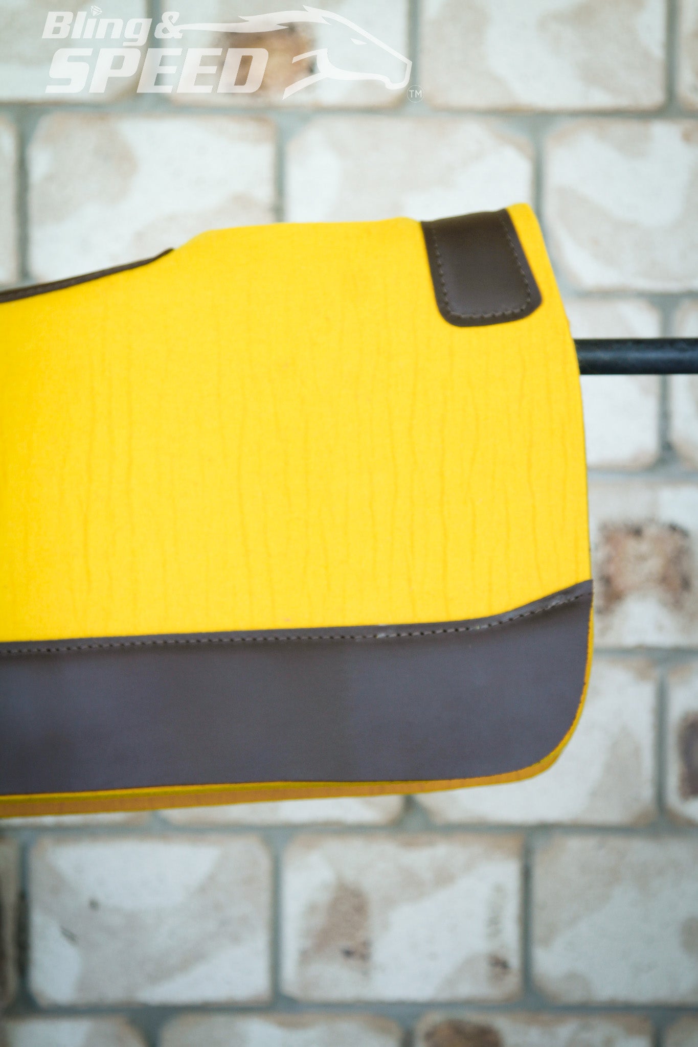 Standard Wither Relief - Round Skirt Merino Wool Barrel and Fender Saddle Pad - Yellow