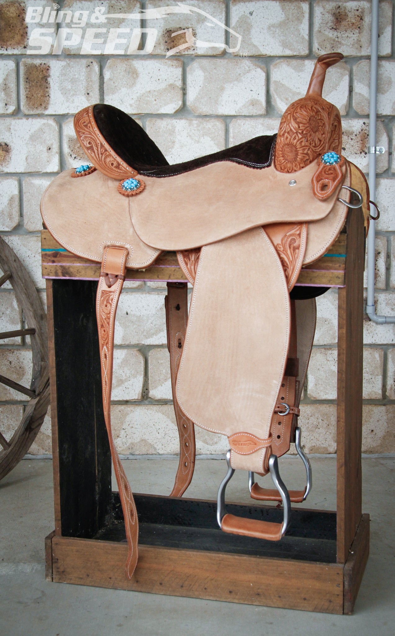 Leather Barrel Saddle - LBS14