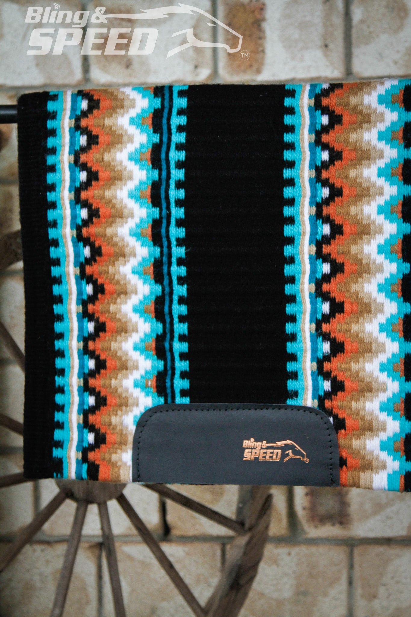 Turquoise Dust Show Blanket - 34" Spine