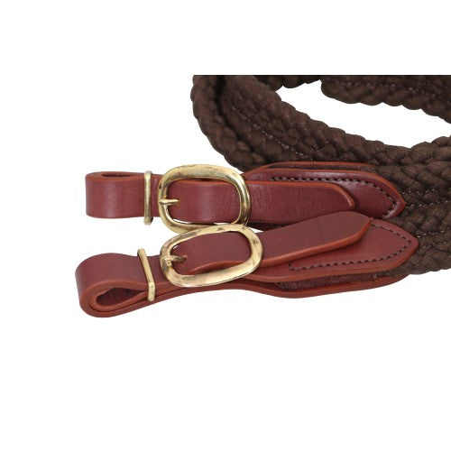 Cottonfields Polocrosse Rein - 5'2" long White & Brown