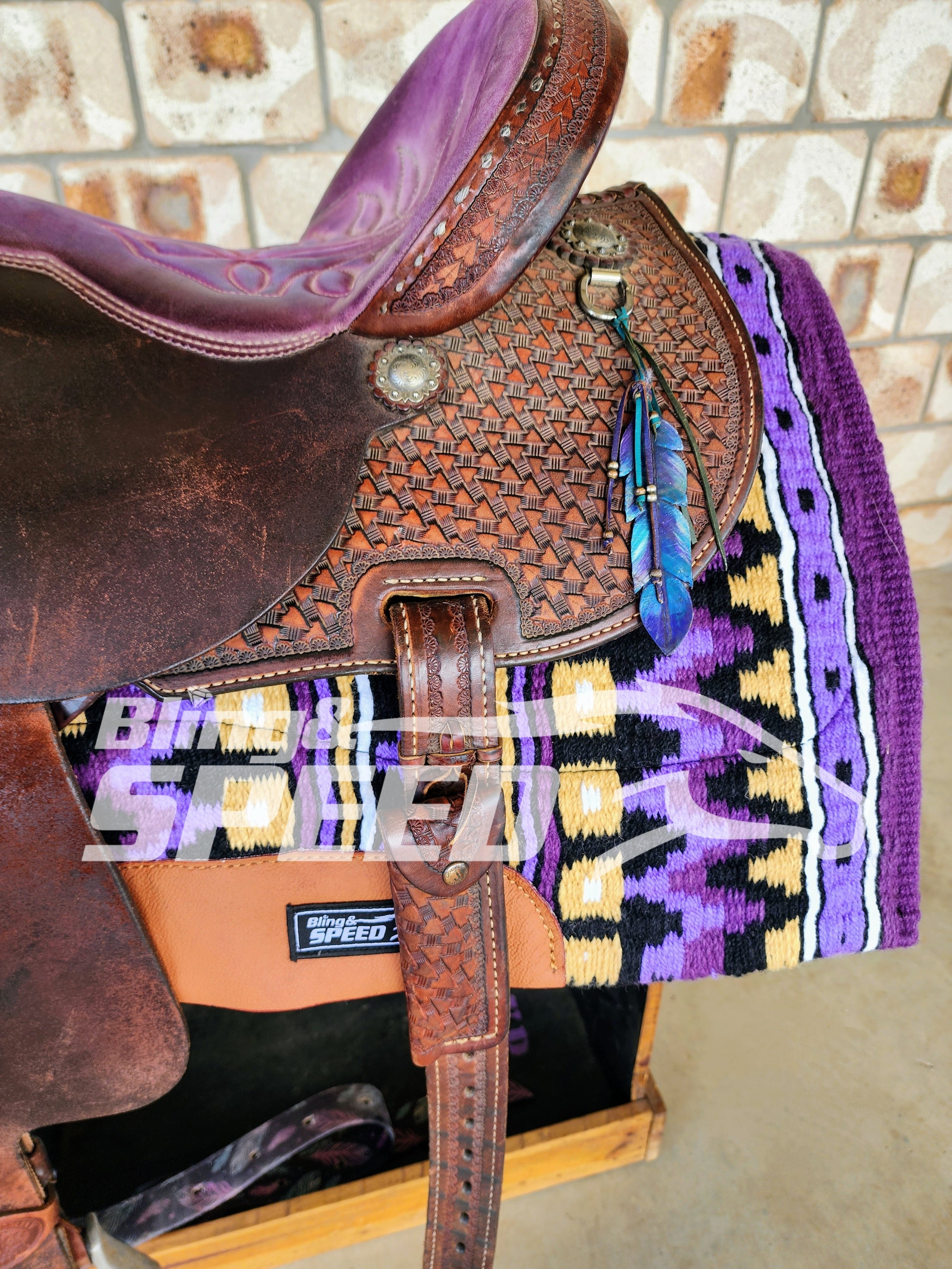 46. "The Violet Unicorn" Saddle Pad (8065346109678)