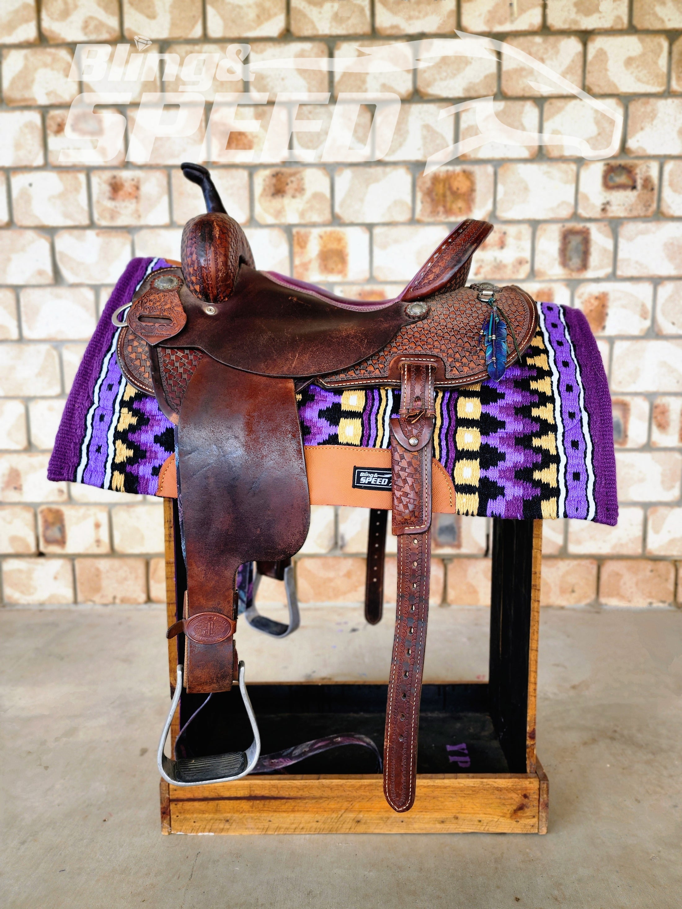 46. "The Violet Unicorn" Saddle Pad (8065346109678)