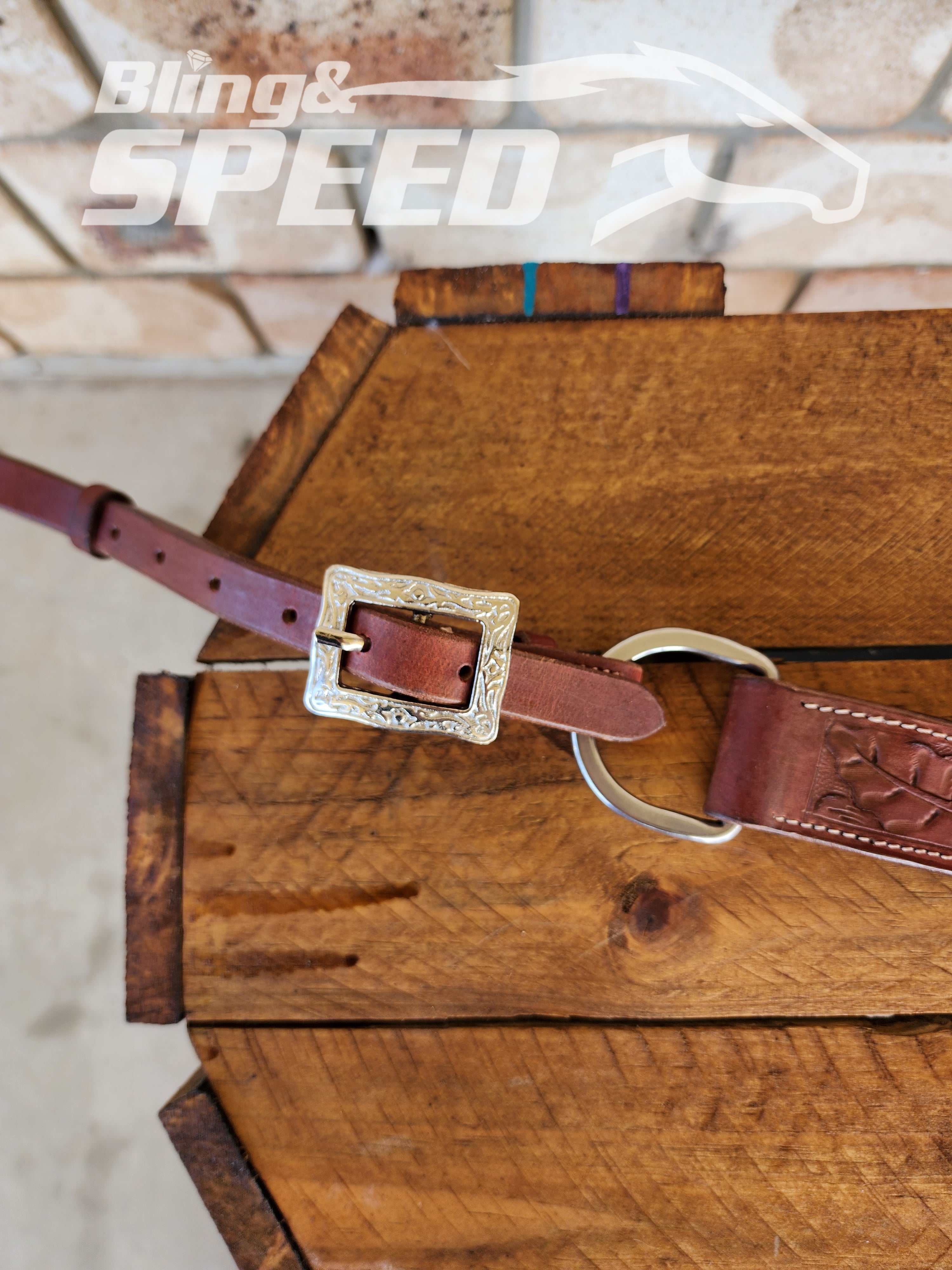 Leather Breast Collar with Sunflower Tooling (8065649311982)