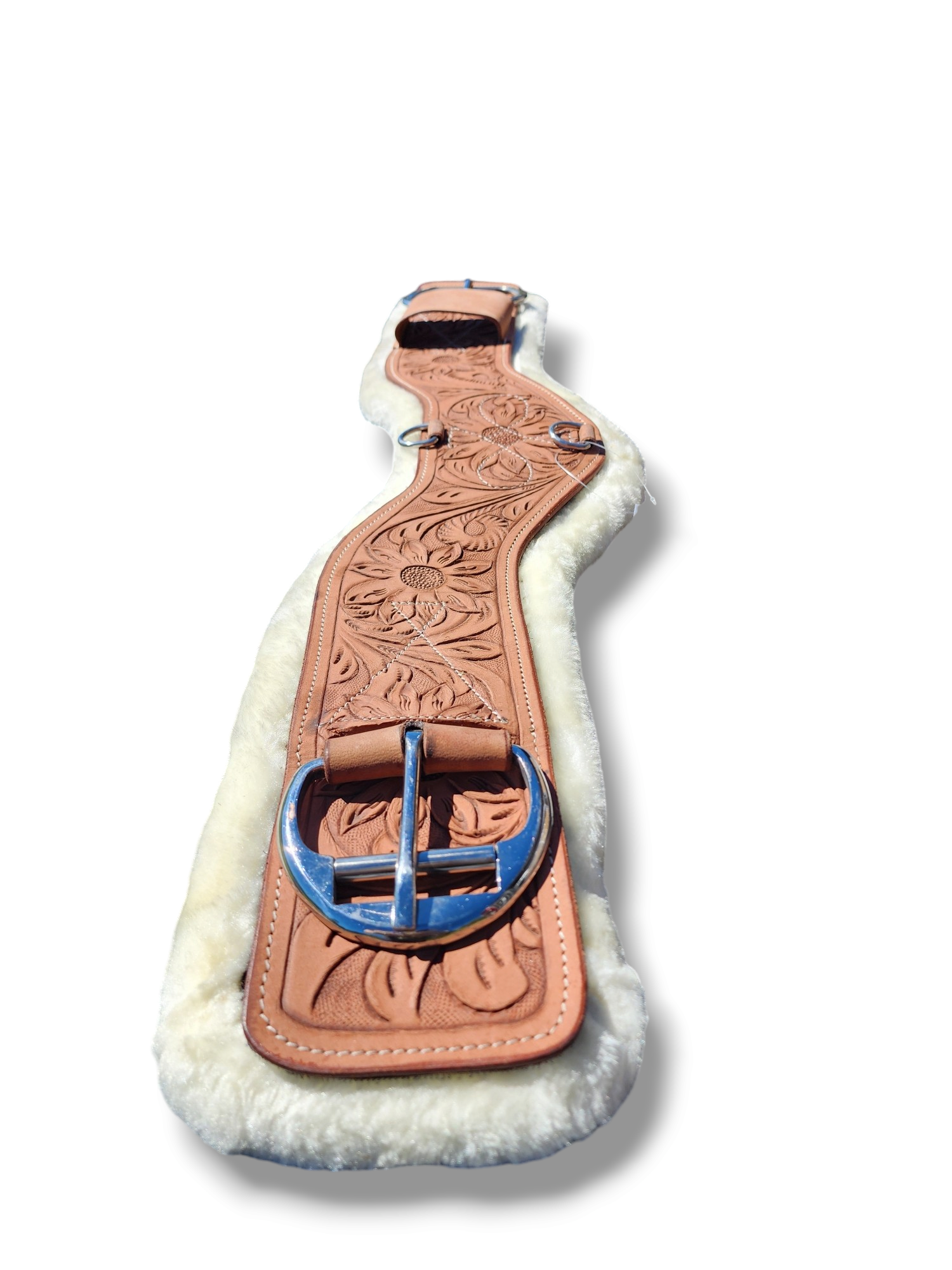 Shoulder Relief Girth with Removable Velcro Synthetic Wool Liner - Various Designs