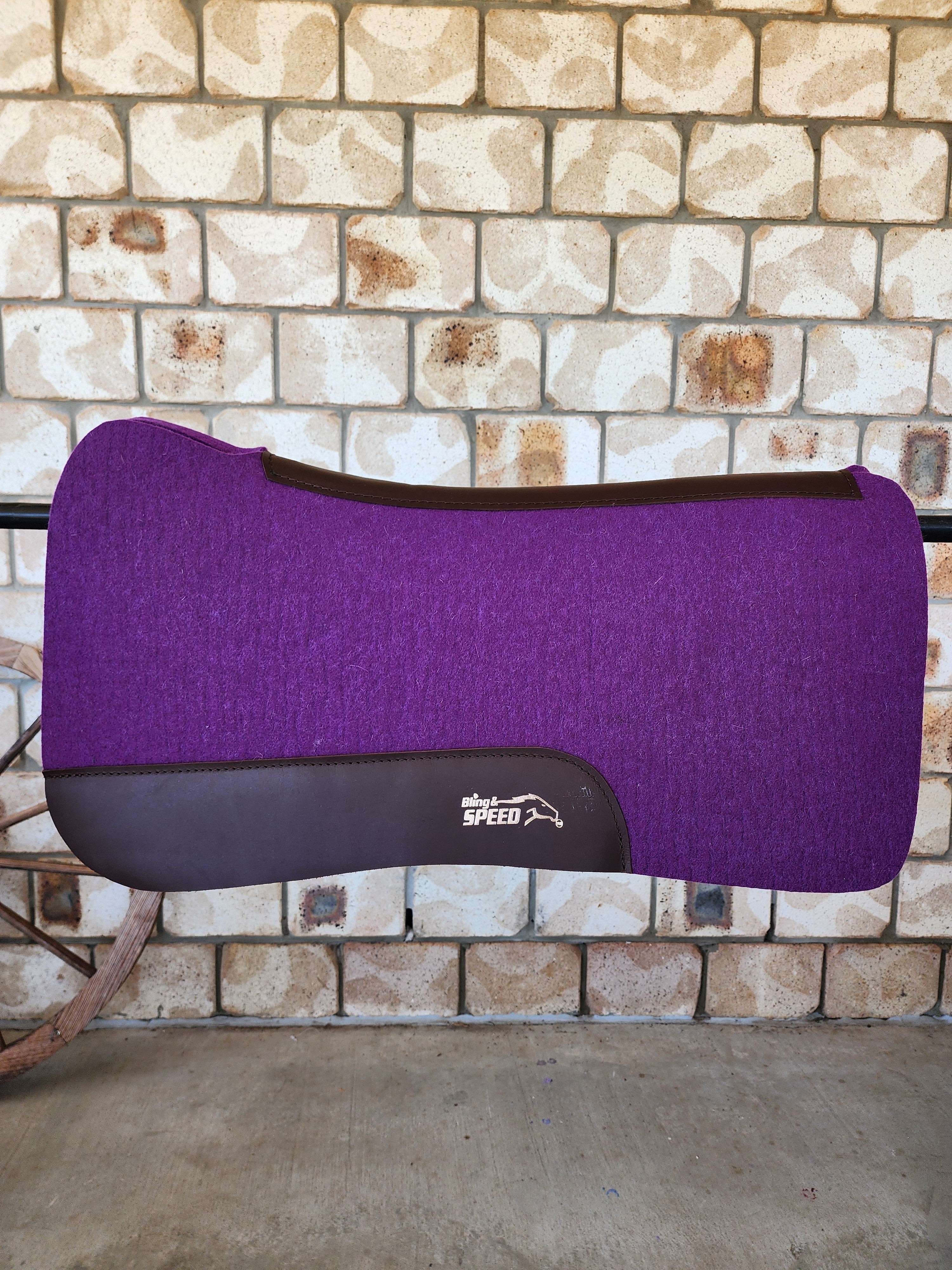 Full Wither Relief Merino Wool Felt Saddle Pad - Purple