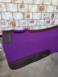 Load image into Gallery viewer, Standard Wither Relief - The Barrel Racer Merino Wool Felt Saddle Pad - Purple