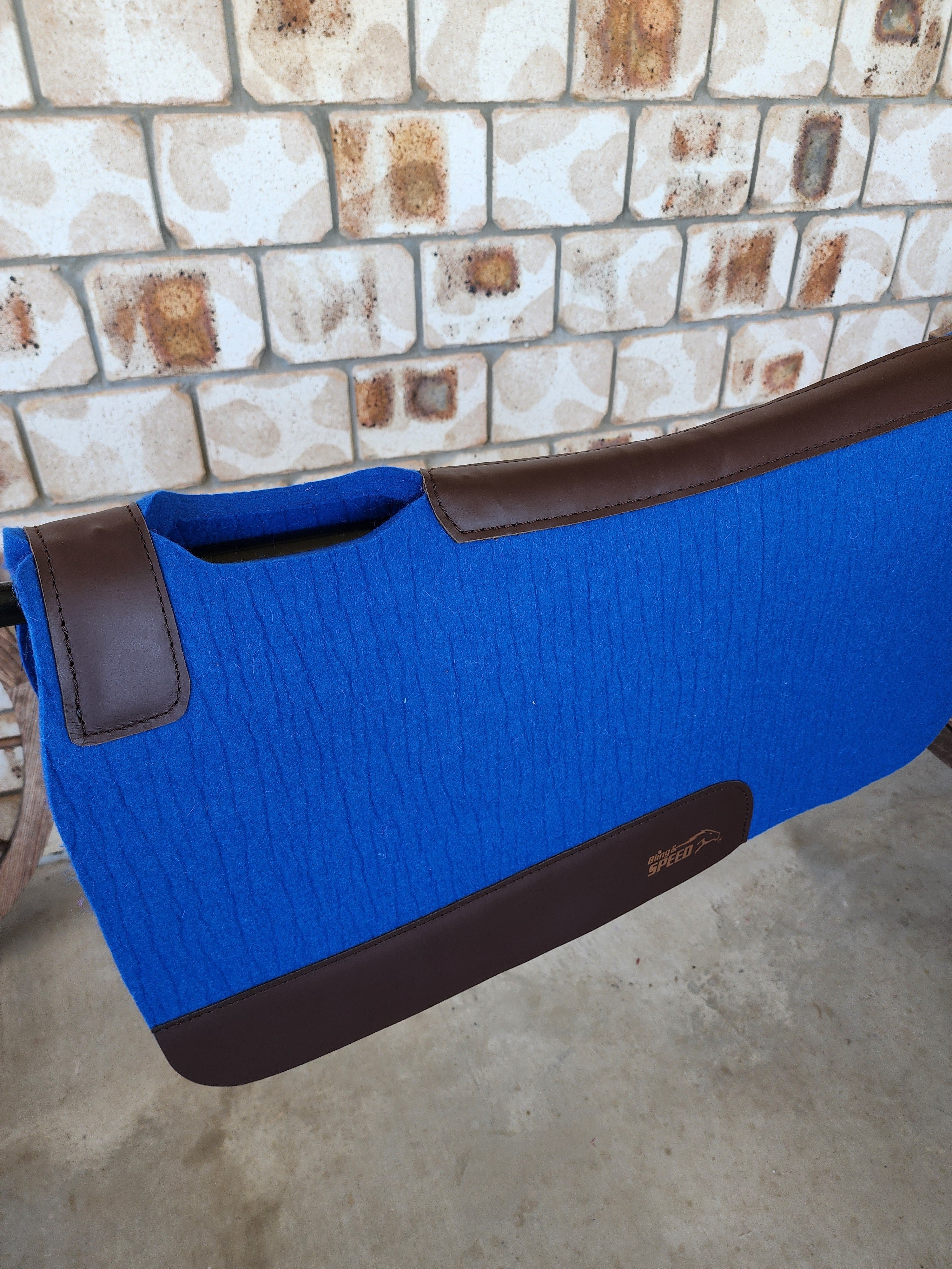 Standard Wither Relief - The Barrel Racer Merino Wool Felt Saddle Pad - Royal Blue