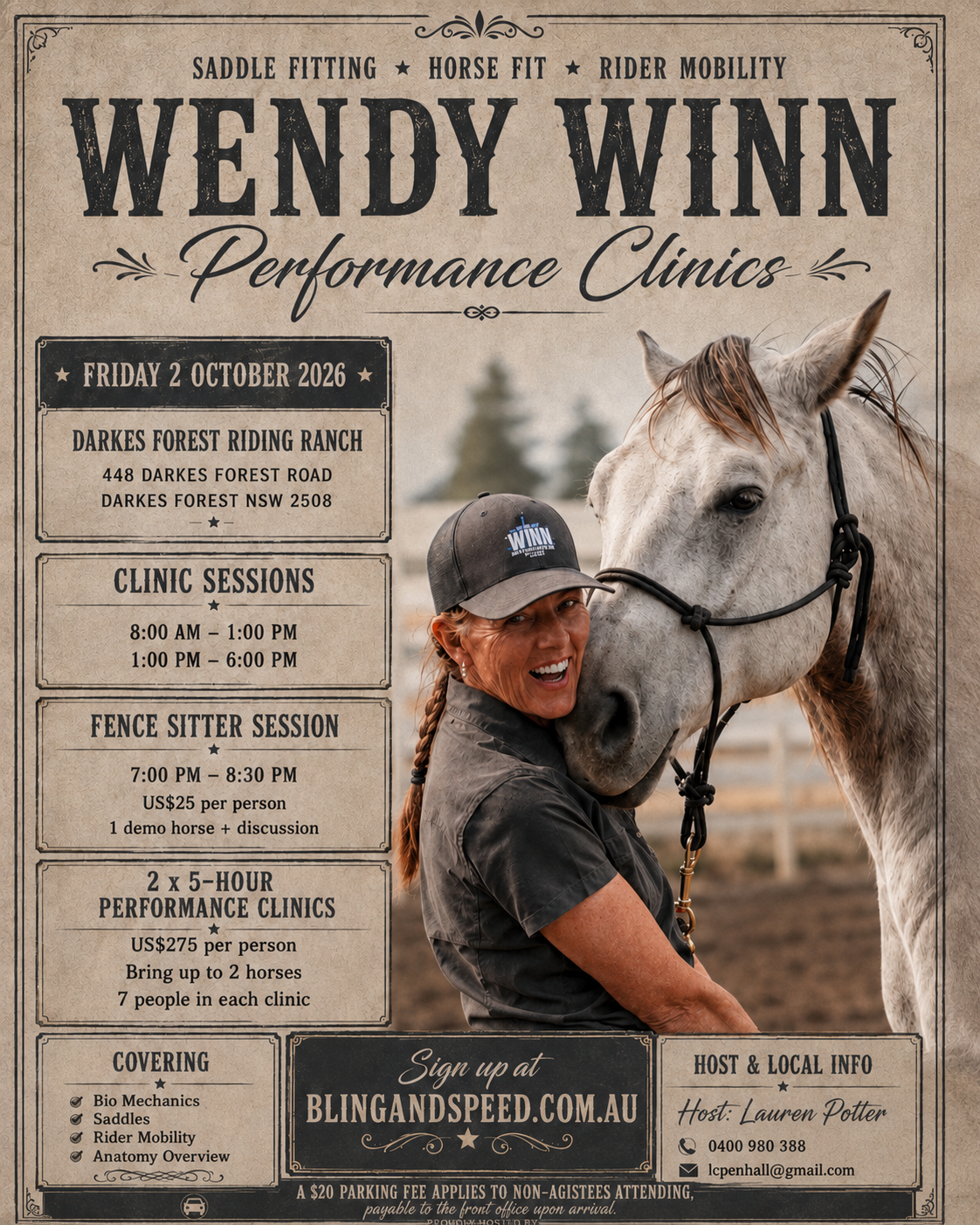 Wendy Winn Performance Clinic – Darks Forrest NSW | 2nd October