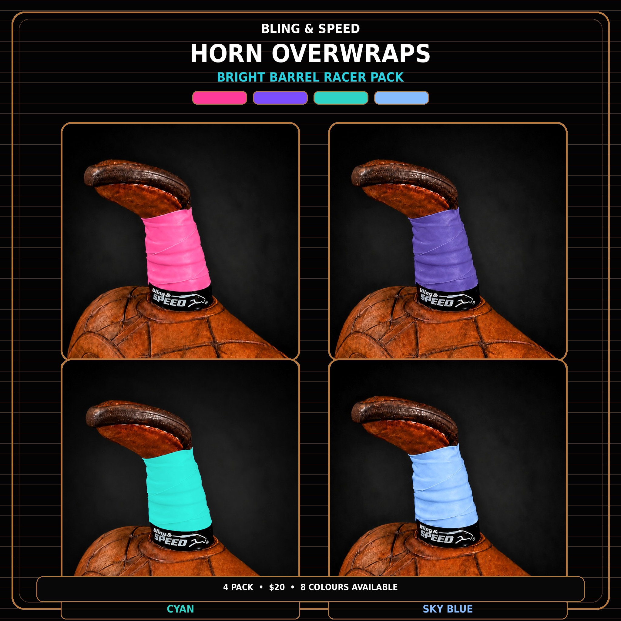Horn Wrap 4-Pack - 16 Different Pack Options!