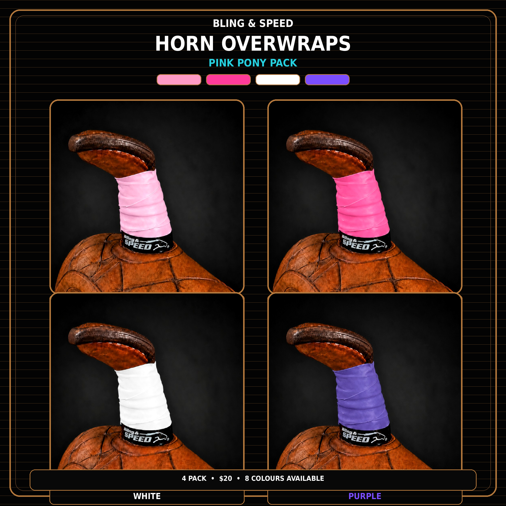 Horn Wrap 4-Pack - 16 Different Pack Options!