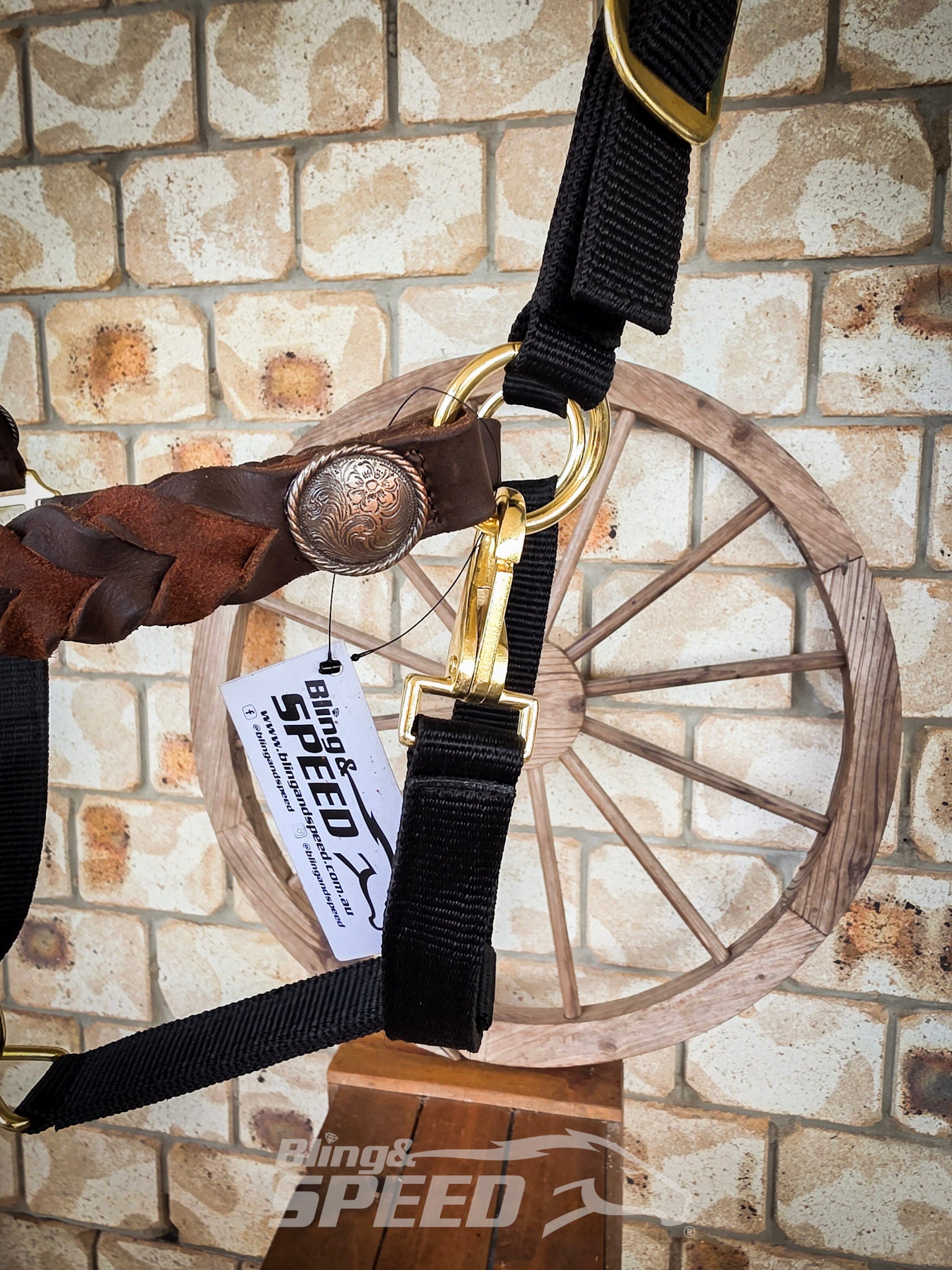 Nylon & Braided Leather Horse Halter