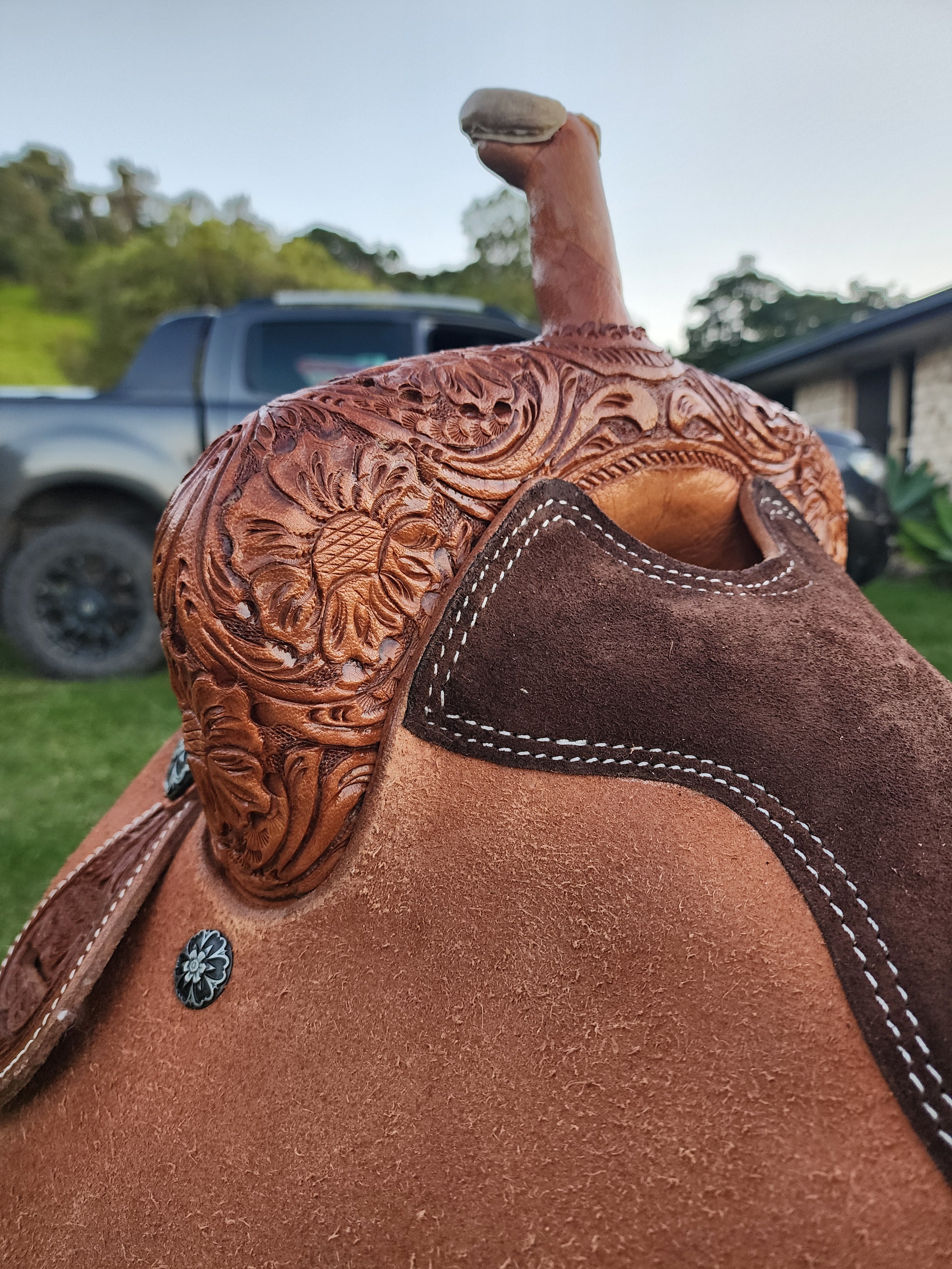 Leather Barrel Saddle - LBS7