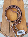Load image into Gallery viewer, Laced Barrel Reins - Pewter