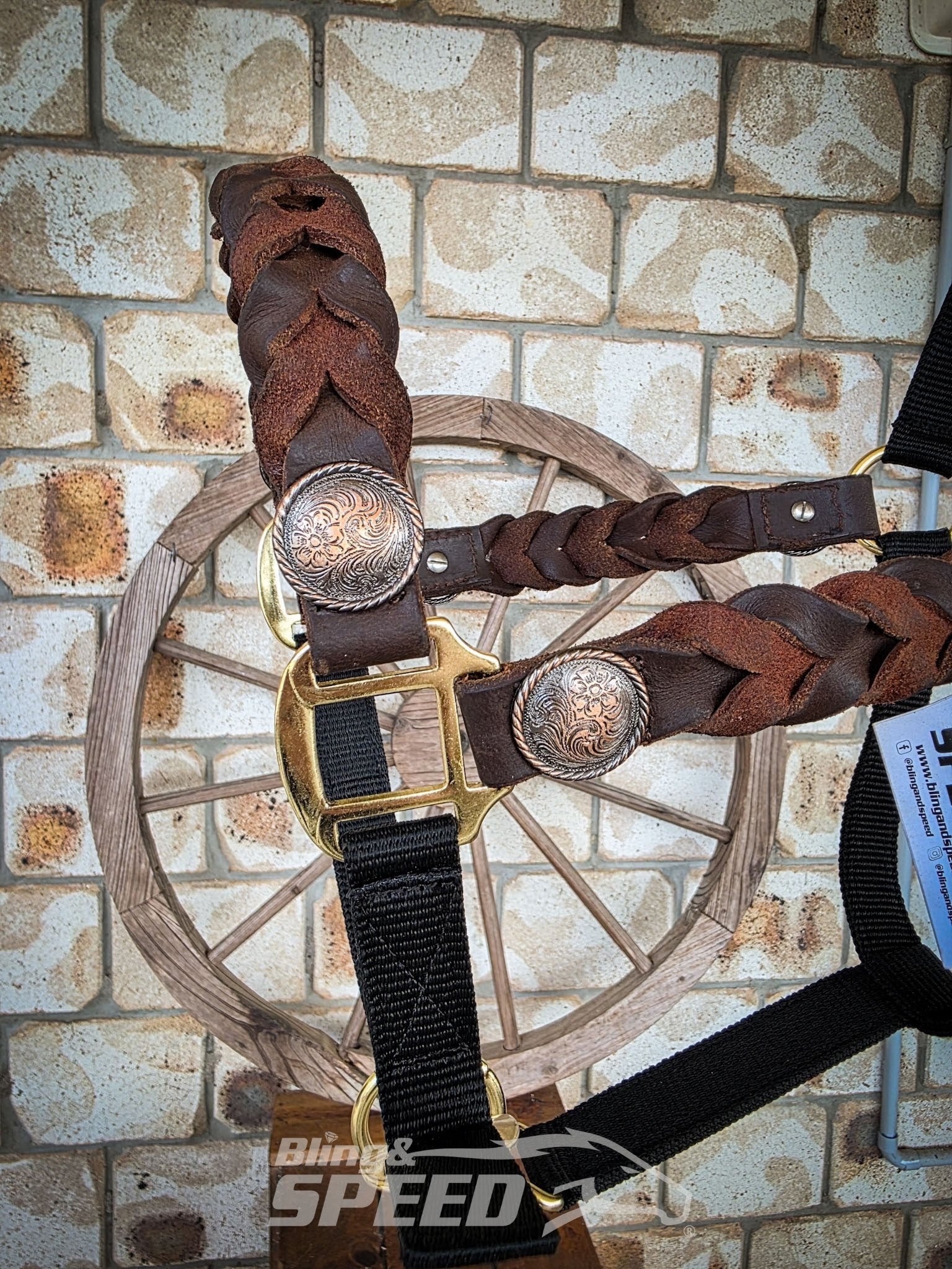 Nylon & Braided Leather Horse Halter