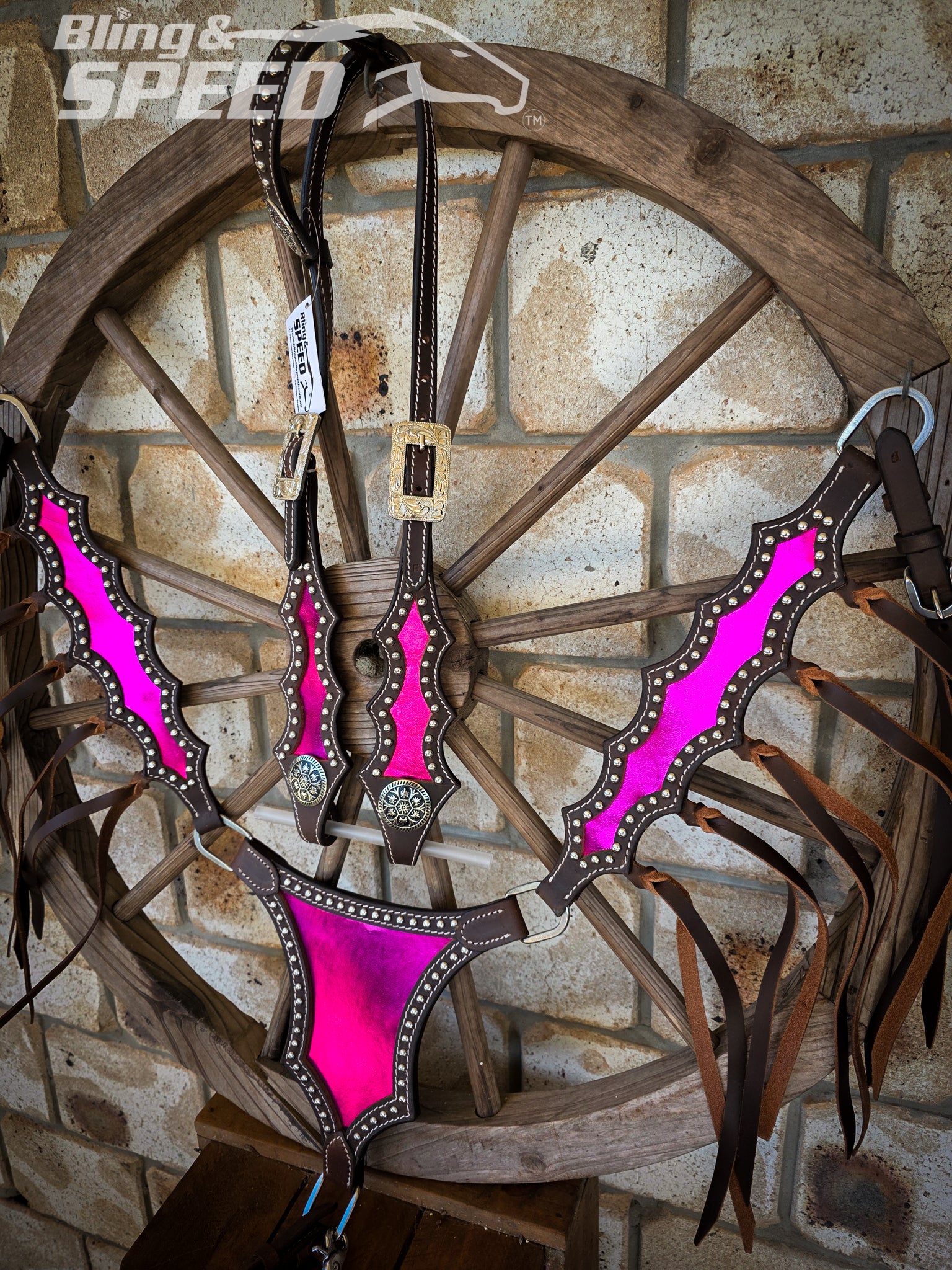 Metallic Pink Inlay Tack Set