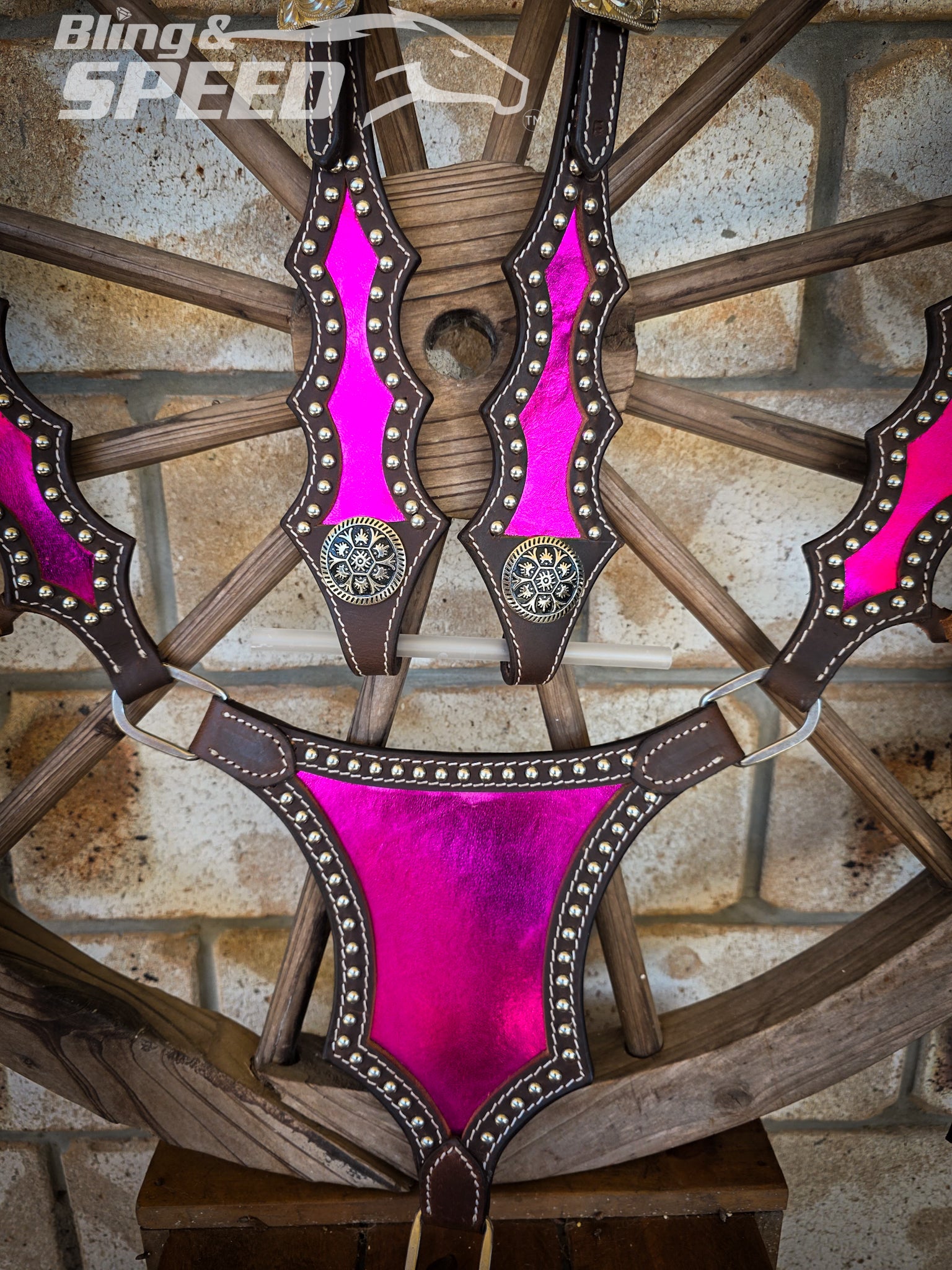 Metallic Pink Inlay Tack Set