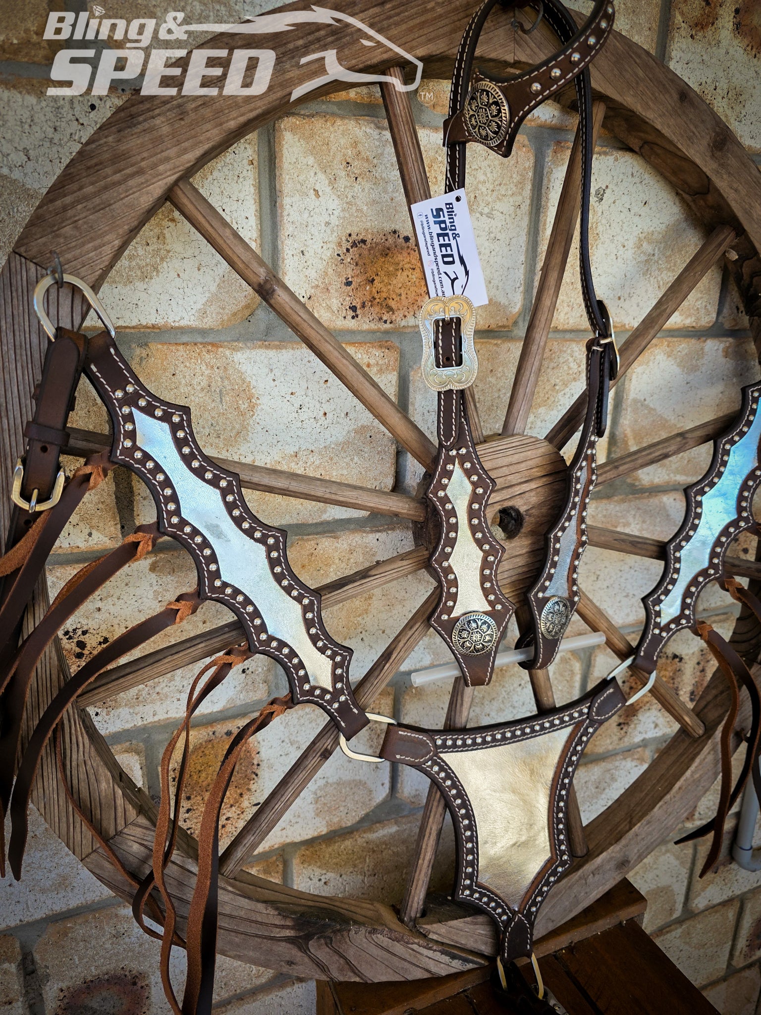 Metallic Silver Inlay Tack Set