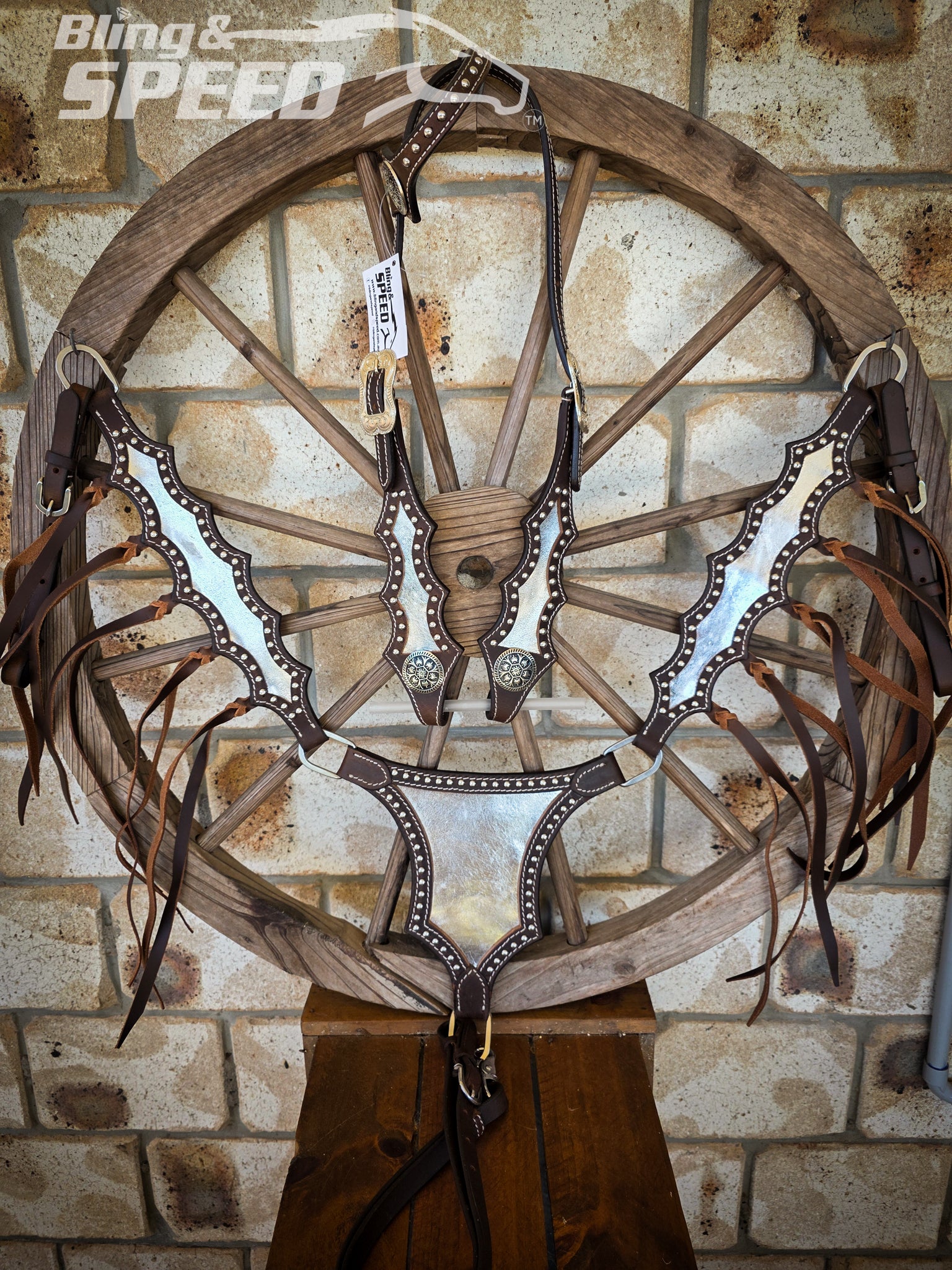 Metallic Silver Inlay Tack Set