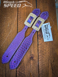 Load image into Gallery viewer, Purple Croc Spur Straps