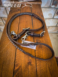 Load image into Gallery viewer, Barrel Reins with Blood Knot Twist and Studs