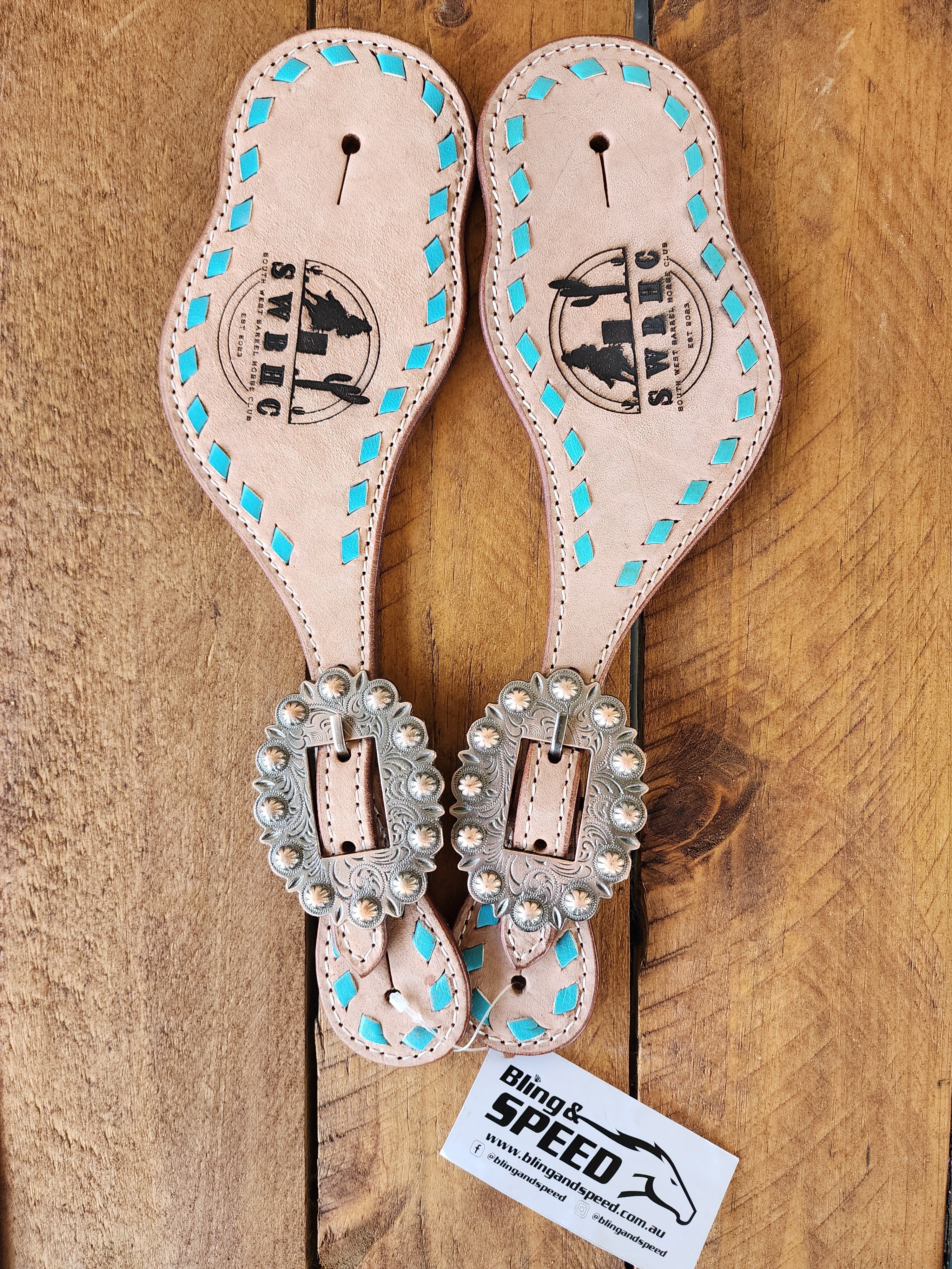 Buckstitched Spur Straps - For lasering or leave plain