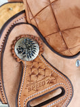 Load image into Gallery viewer, Leather Barrel Saddle - Indigo