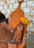 Load image into Gallery viewer, Neoprene Leather Combo Western Saddle – 16” SQHB