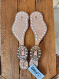 Load image into Gallery viewer, Buckstitched Spur Straps - For lasering or leave plain