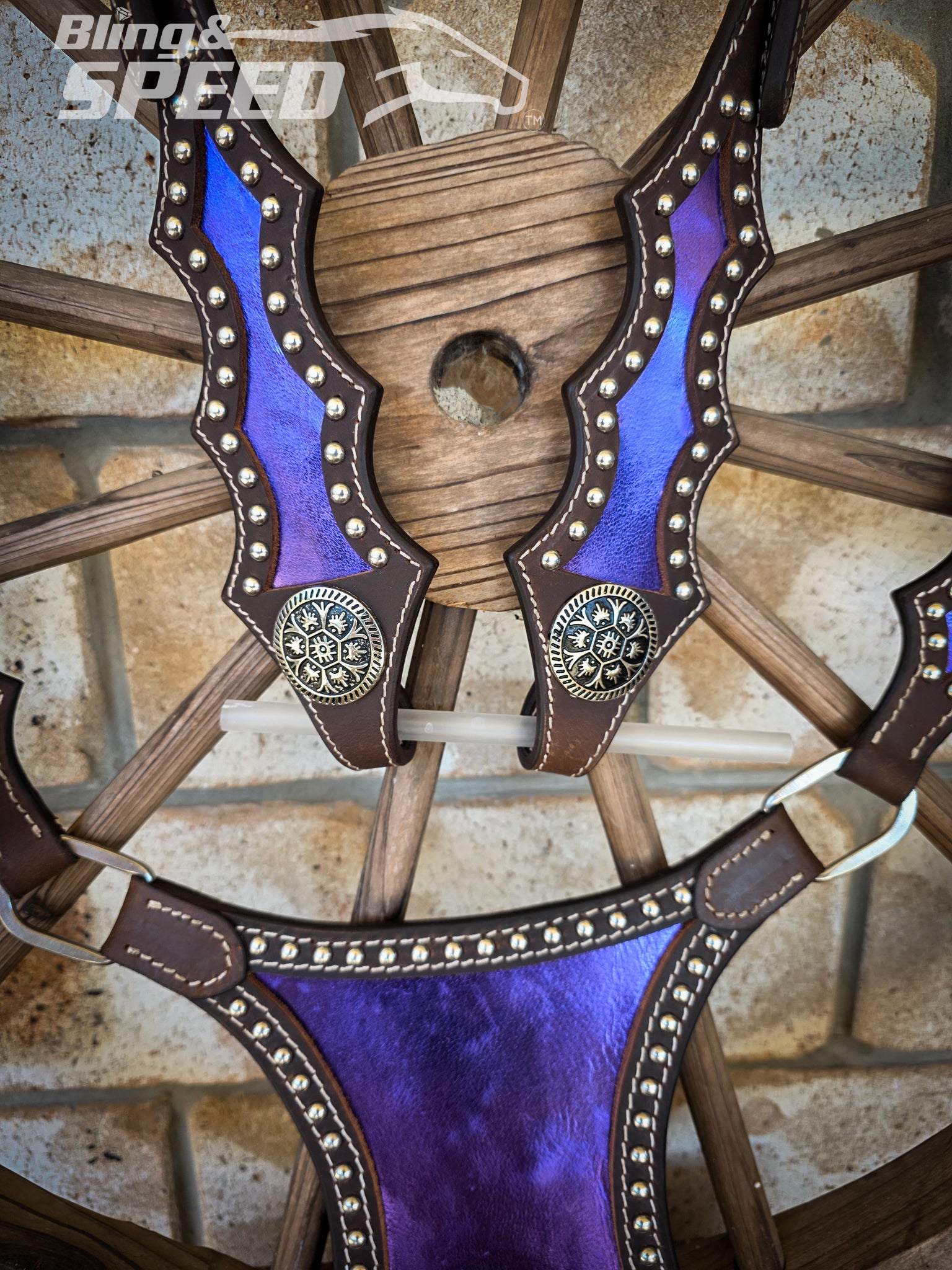 Metallic Purple Inlay Tack Set