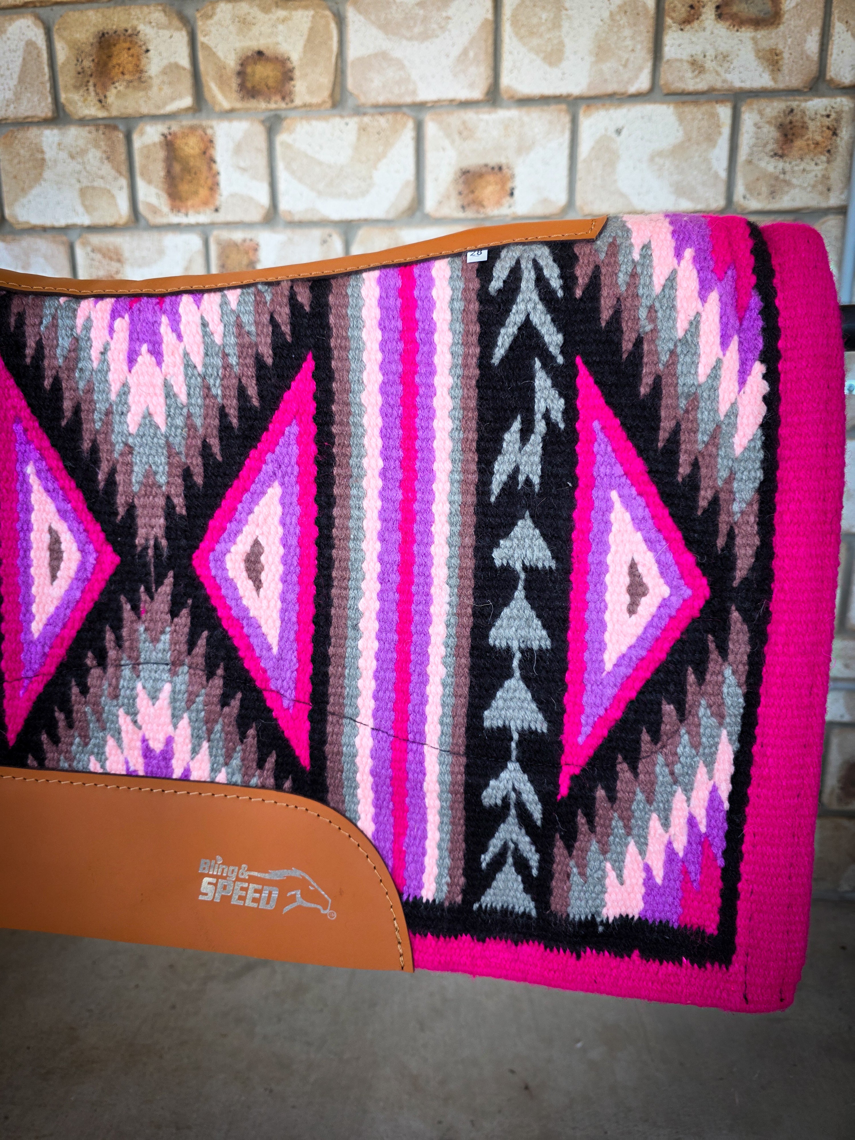 15. "Aztec Pink" Unicorn Saddle Pad