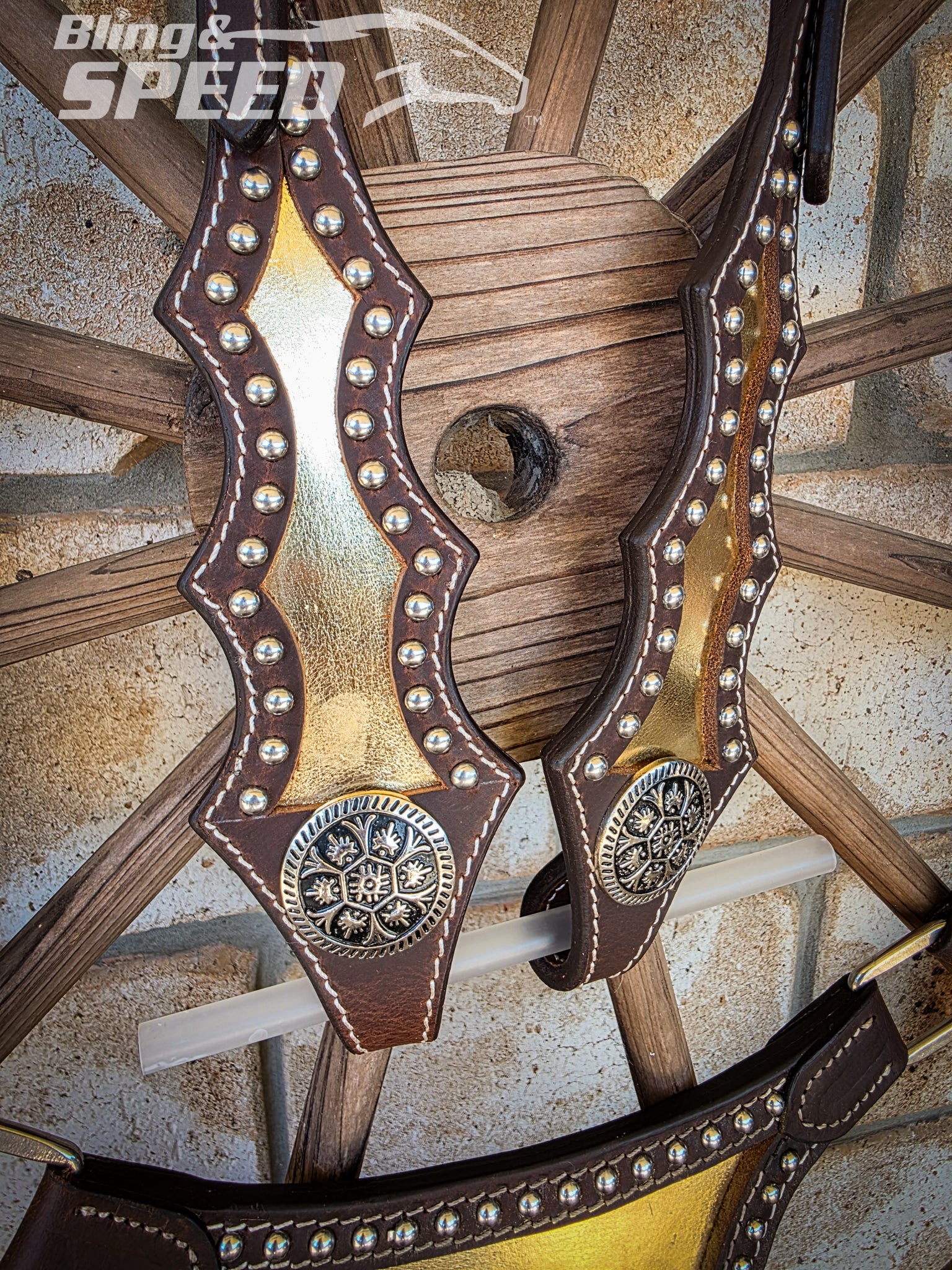 Metallic Gold Inlay Tack Set