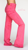 Load image into Gallery viewer, Retro Pink Signature Trouser Denim