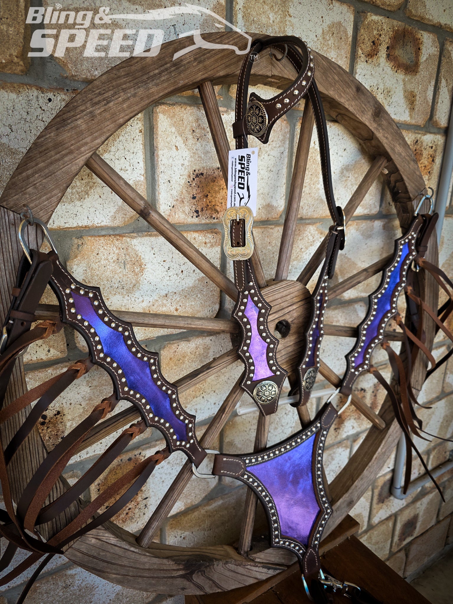 Metallic Purple Inlay Tack Set