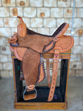 Load image into Gallery viewer, Neoprene Leather Combo Western Saddle – 16” SQHB