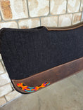 Load image into Gallery viewer, Full Wither Relief Merino Wool Felt Saddle Pad - Beaded Black
