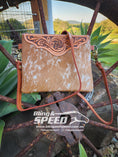 Load image into Gallery viewer, Leather and Cowhide Crossbody Bag - Tan