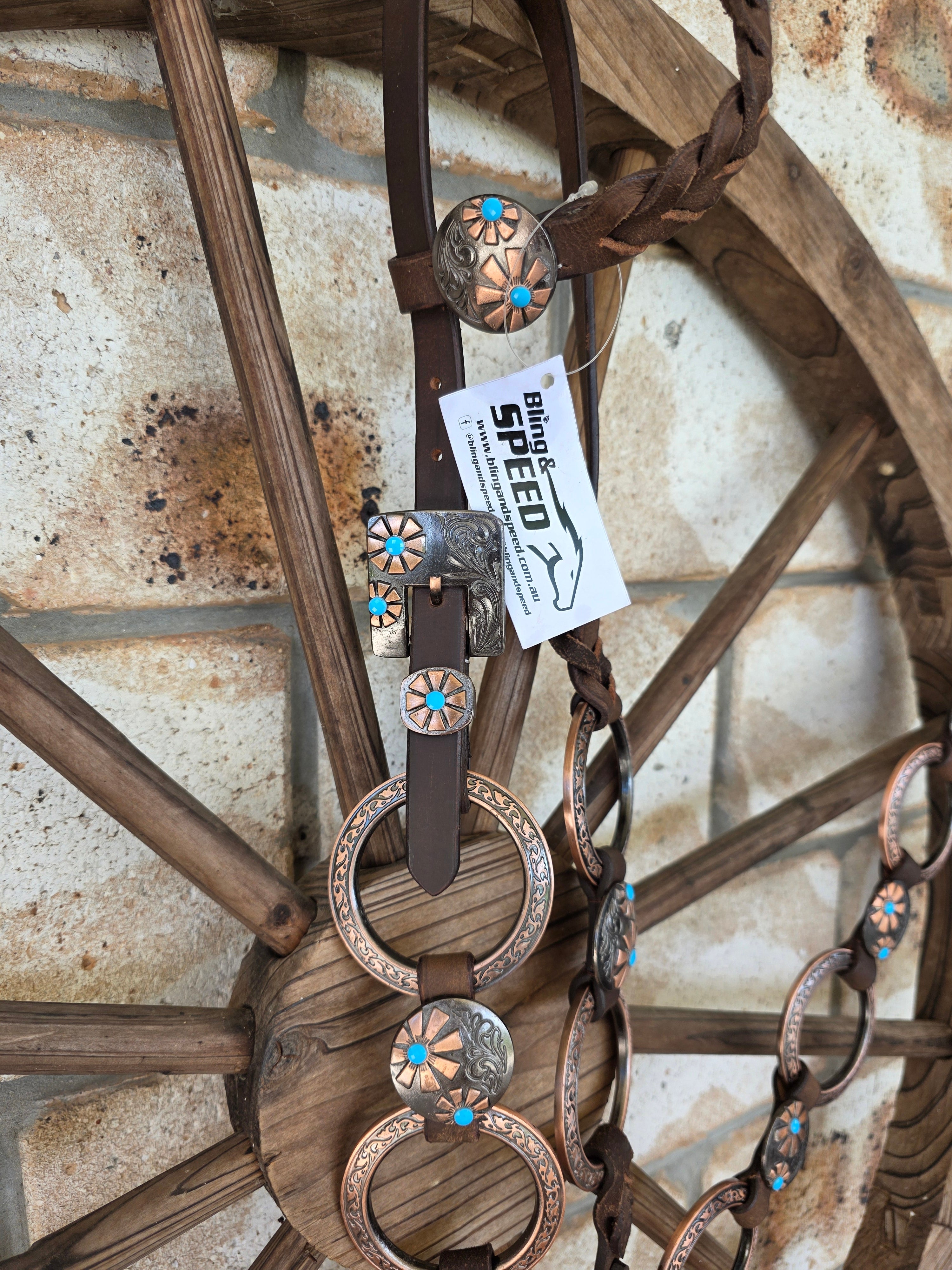 Bling & Speed Ring Tack Set Copper Flower