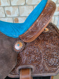 Load image into Gallery viewer, Leather Barrel Saddle - 16" Seat