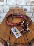 Load image into Gallery viewer, Laced Barrel Reins - Metallic Red