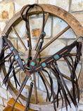 Load image into Gallery viewer, Thunderbird Fringe Tack Set - Turquoise
