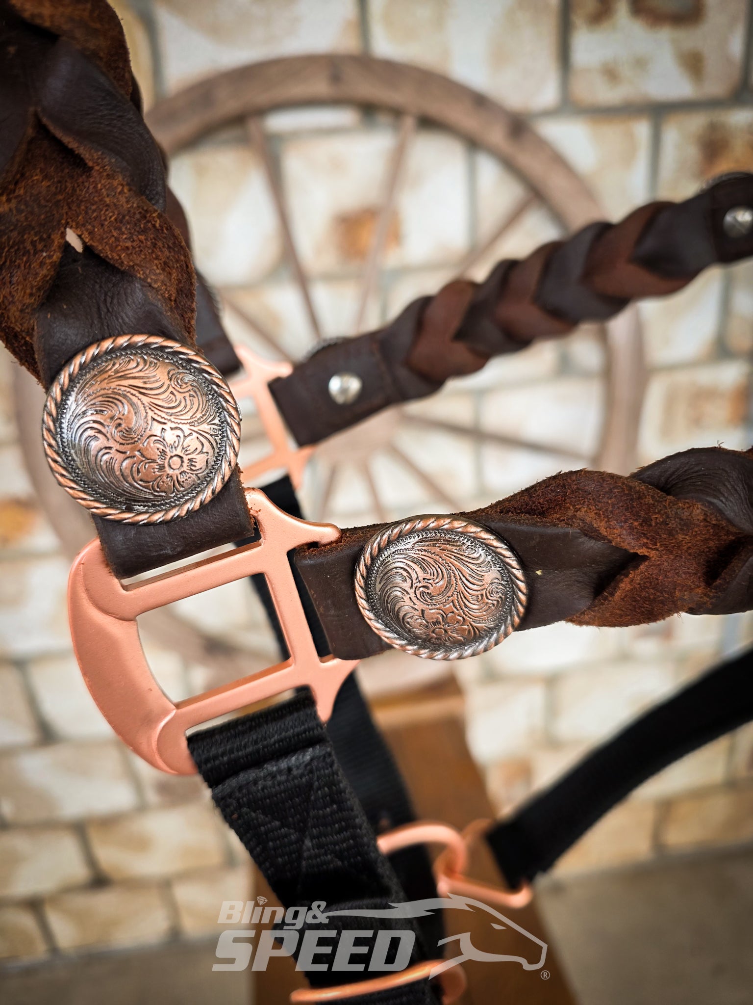 Nylon & Braided Leather Horse Halter