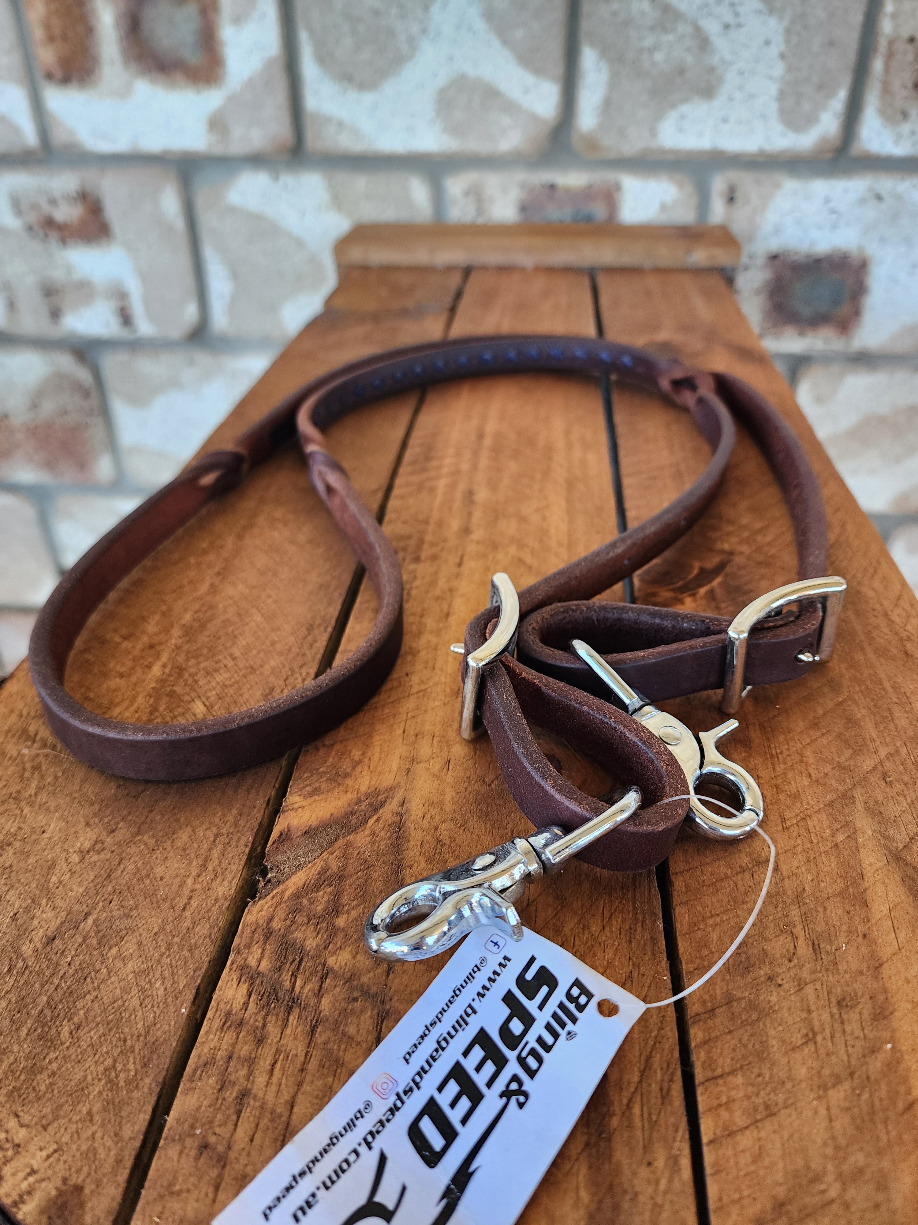 Bling & Speed Twisted Bloodknot Buckstitched Barrel Reins - Dark Purple