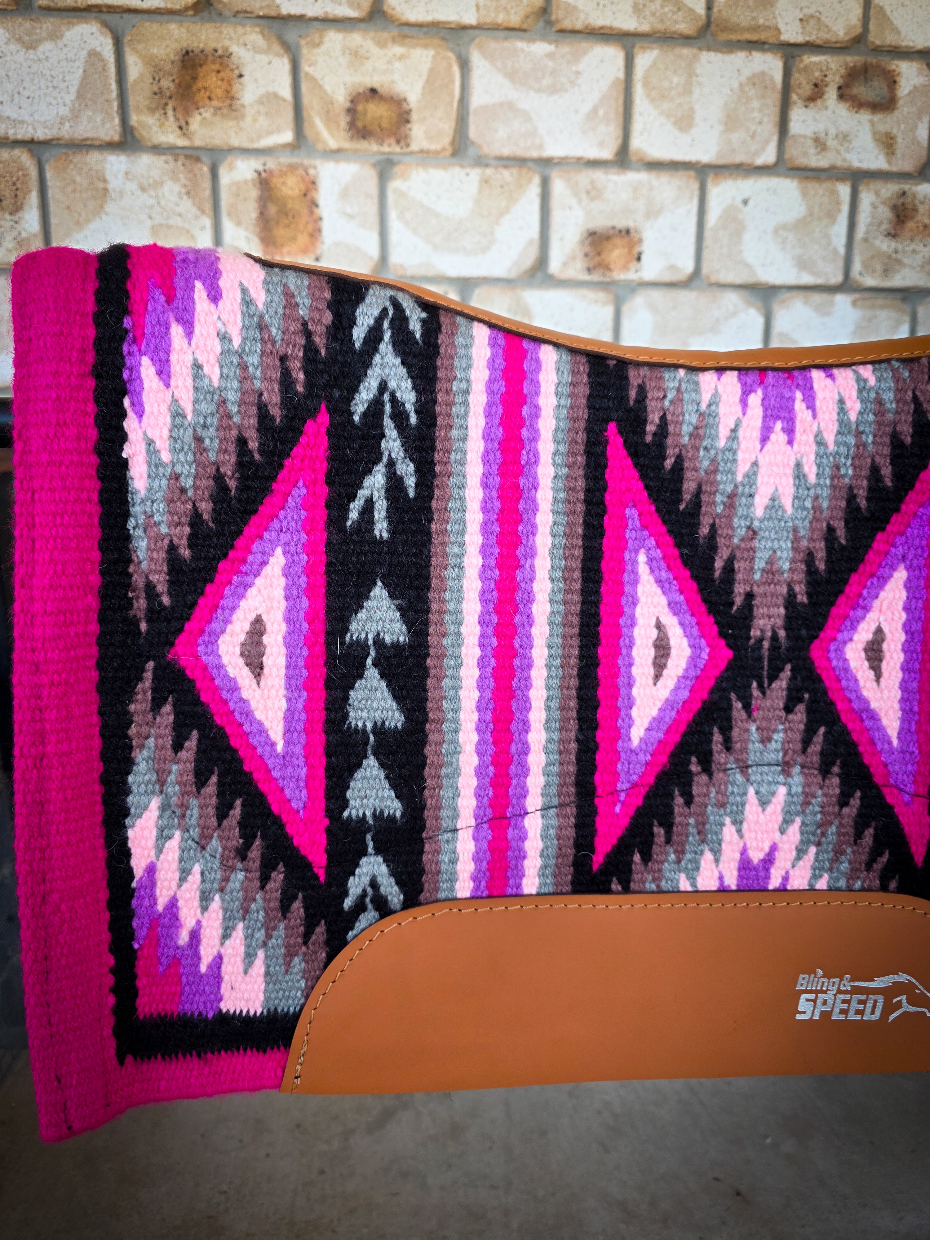 15. "Aztec Pink" Unicorn Saddle Pad