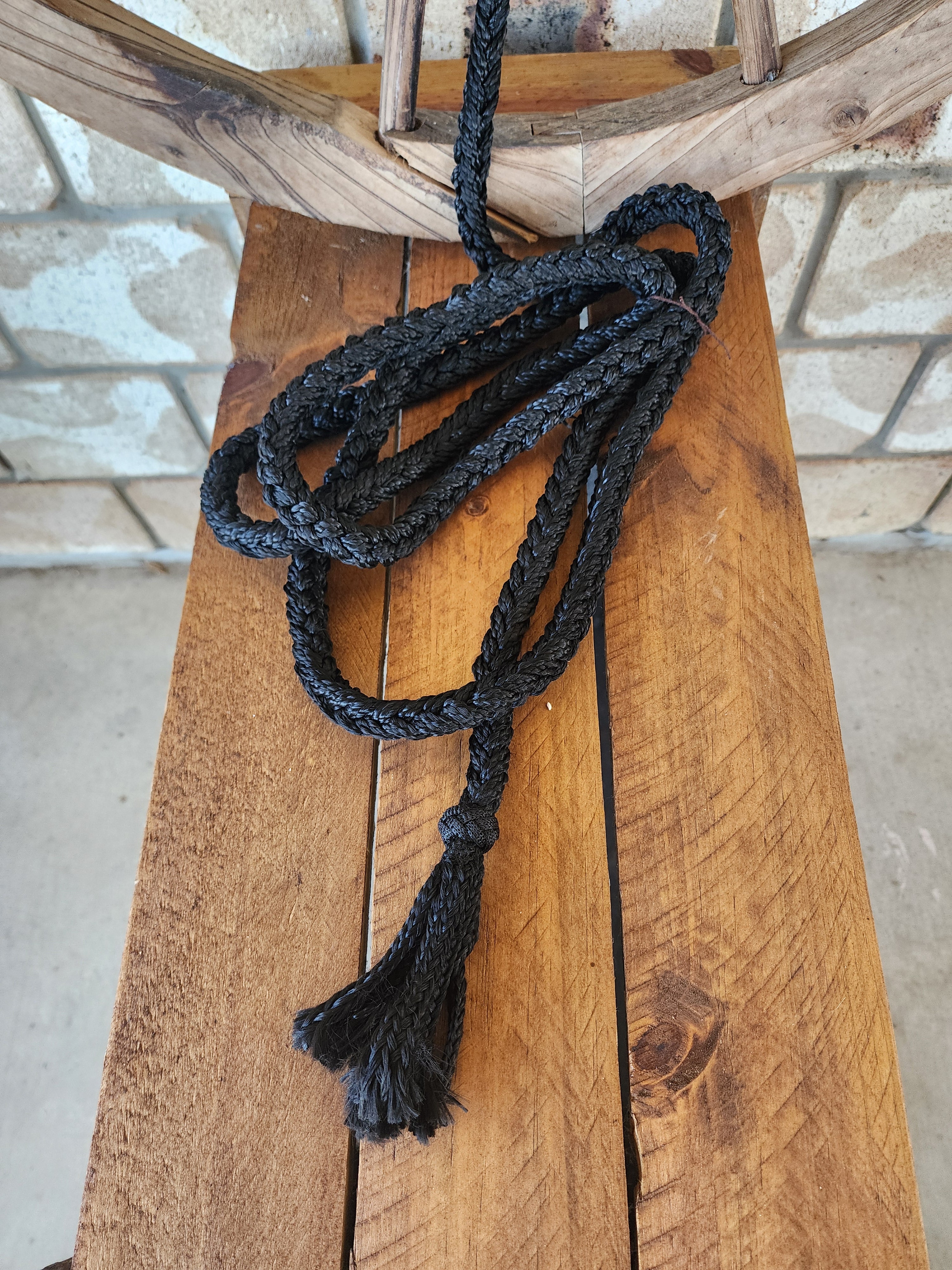 Leather Halter with Rope Noseband