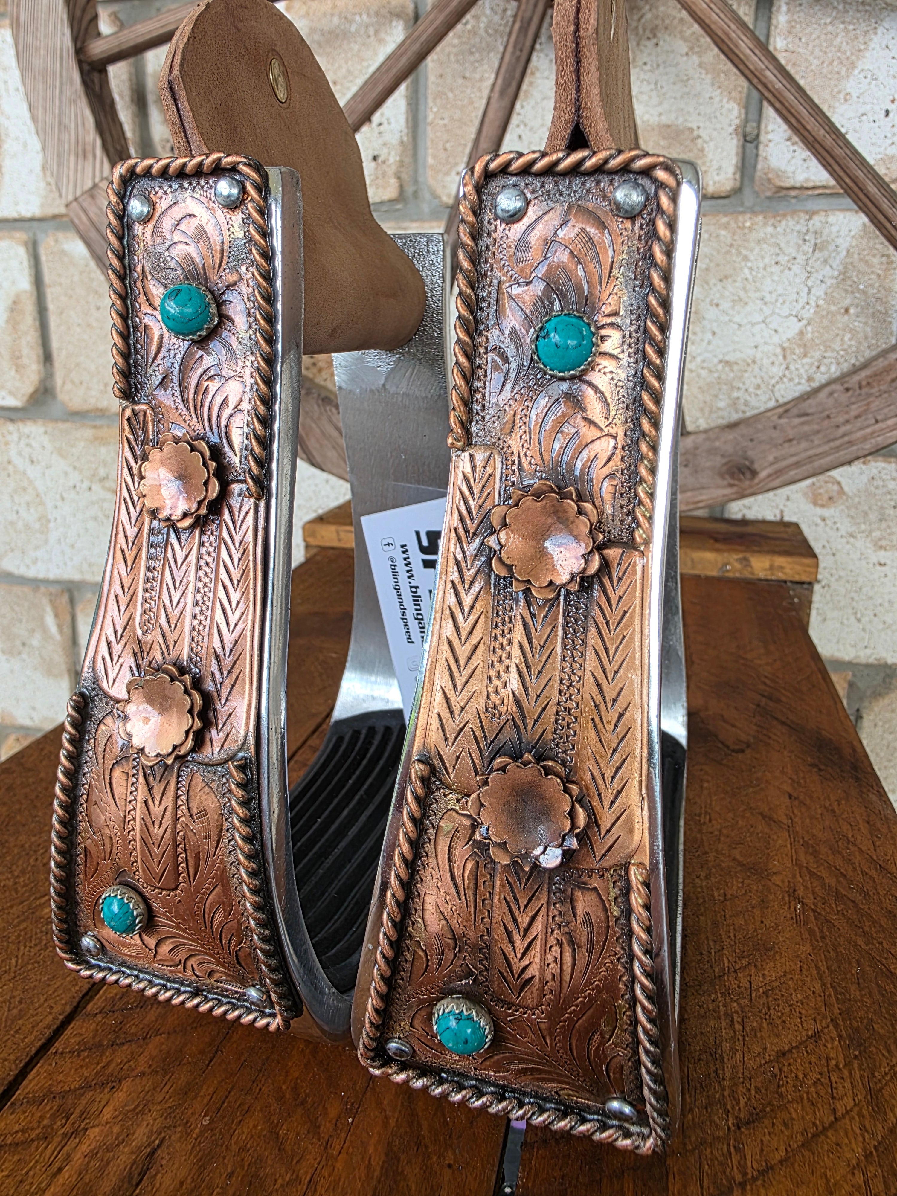Copper Cactus Stirrups