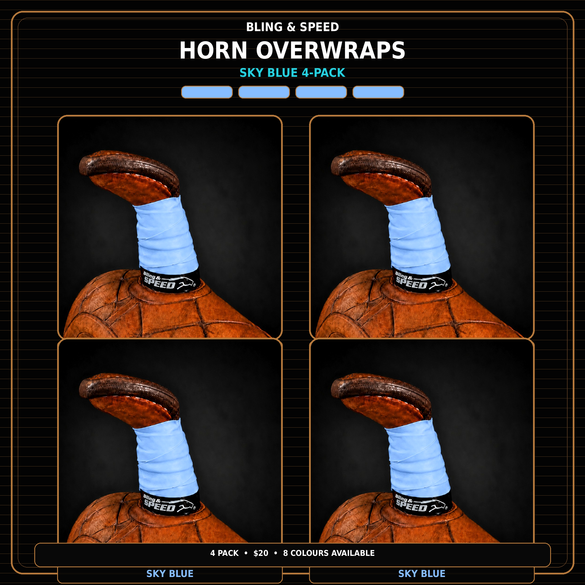 Horn Wrap 4-Pack - 16 Different Pack Options!