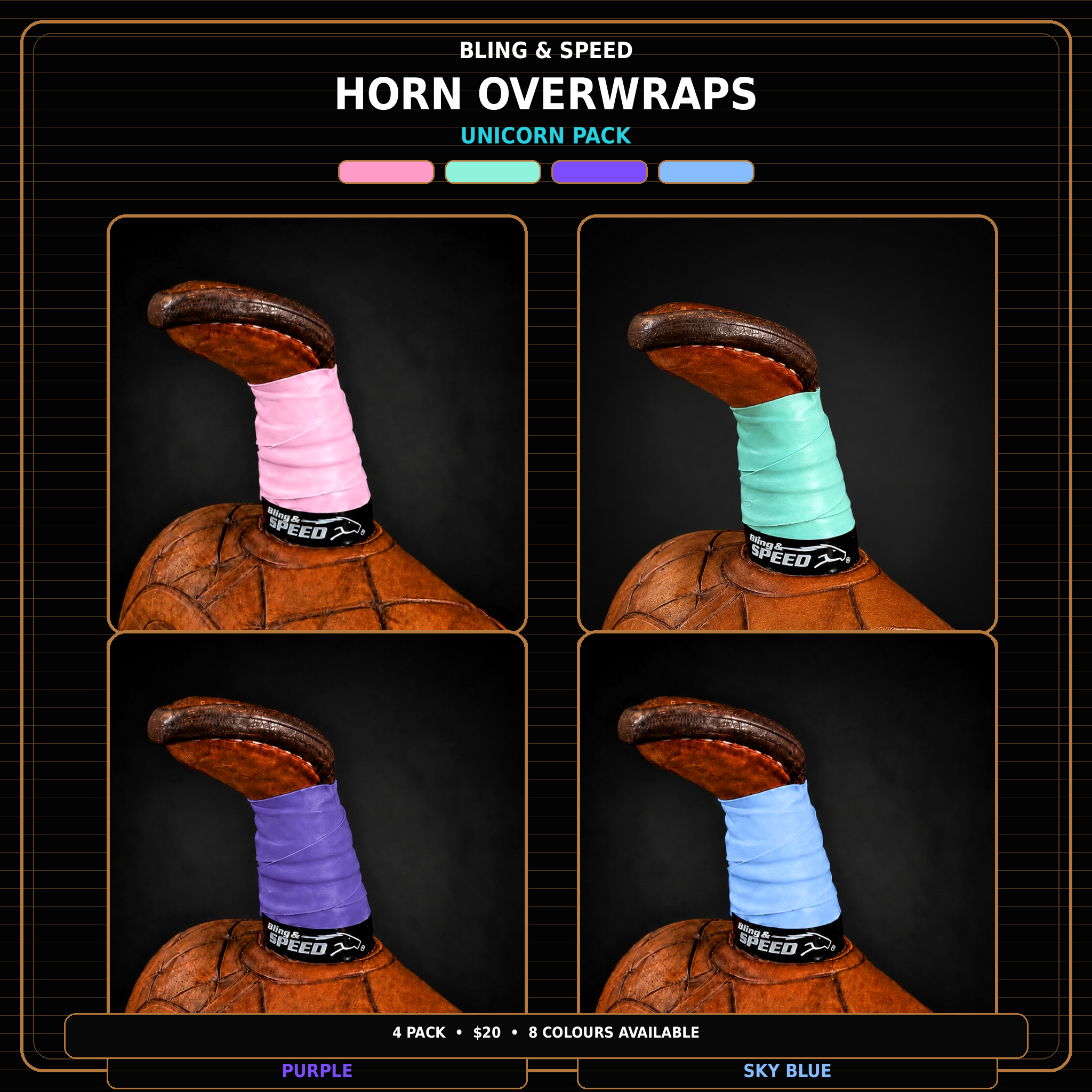 Horn Wrap 4-Pack - 16 Different Pack Options!