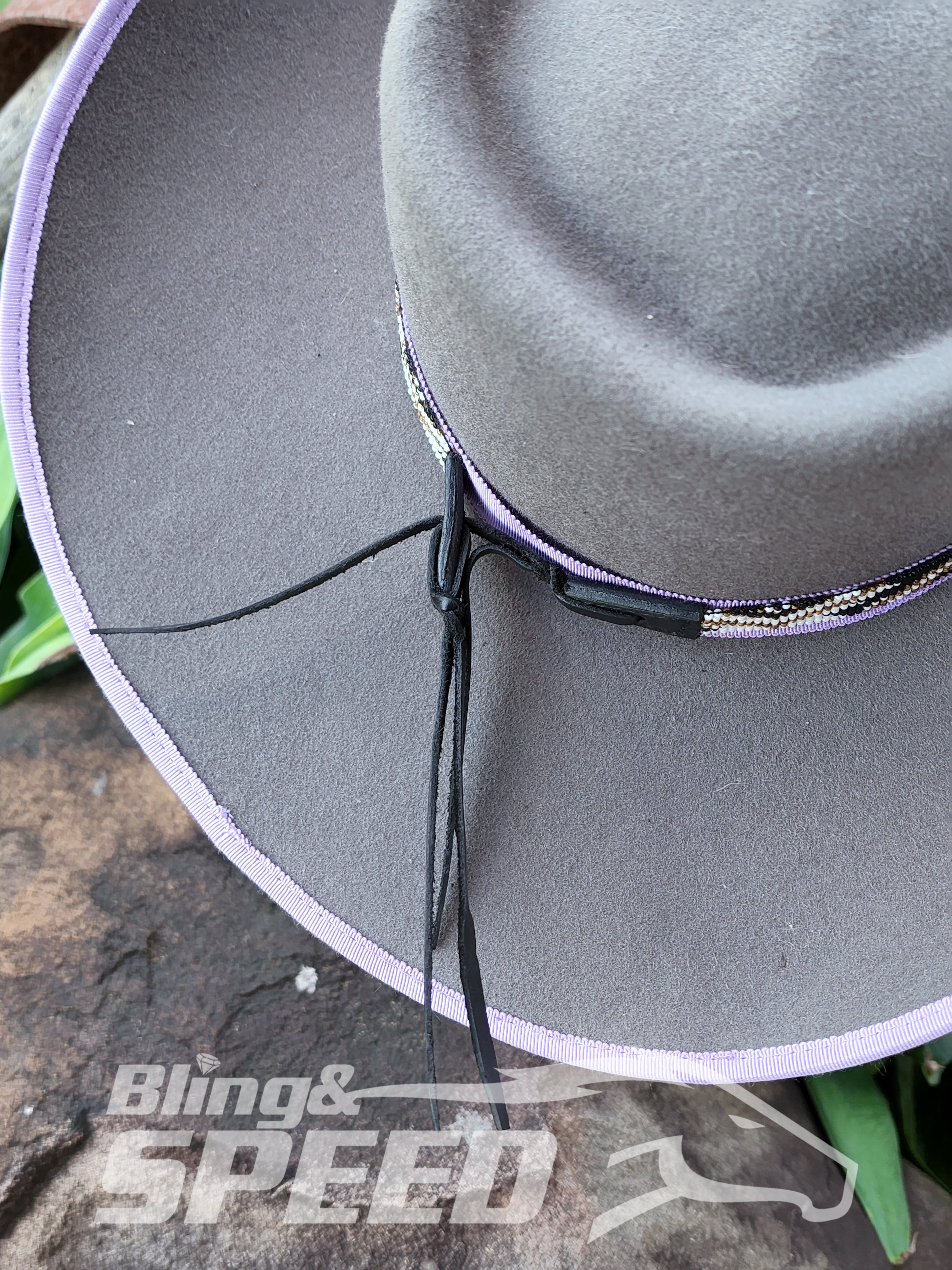 Black and Gold Beaded Hat Band (7873212449006)